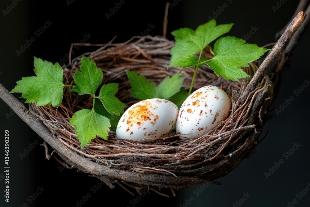 Obraz premium Bird nest banner