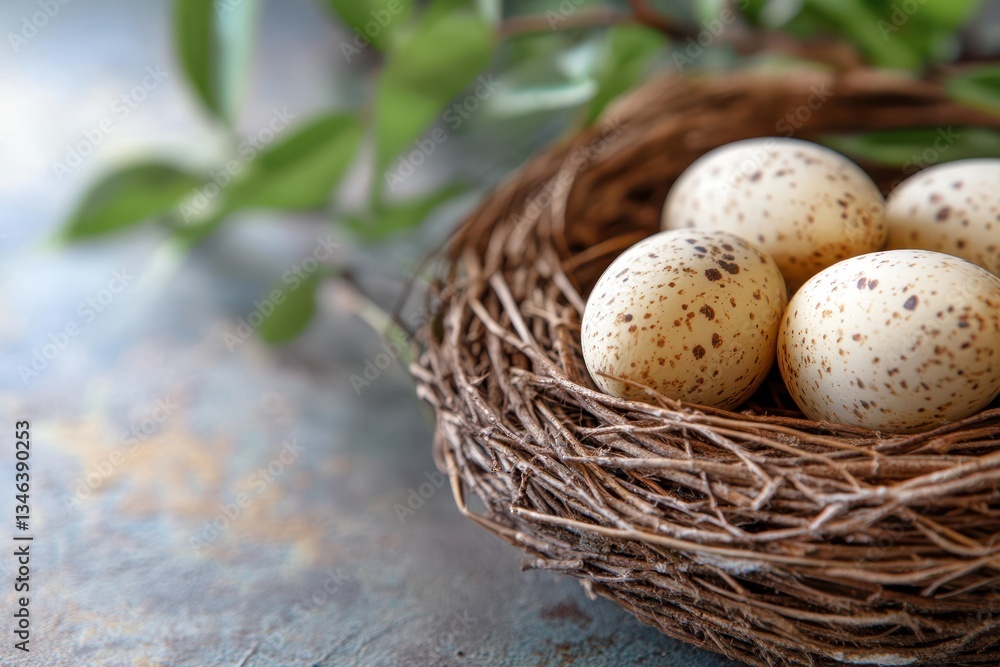 Obraz premium Bird nest banner