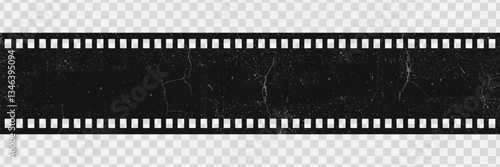 Old retro tape film video movies, Grunge vintage film strip for photo video filming, Vector illustration.