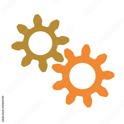 Gear shape icon. Vector sign. Engineering symbol