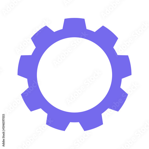 Gear shape icon. Vector sign. Engineering symbol