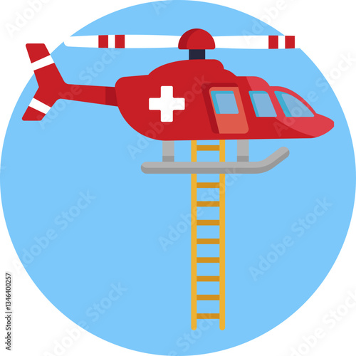 Rescue Helicopter: A helicopter used for emergency airlifting in rescue missions.
