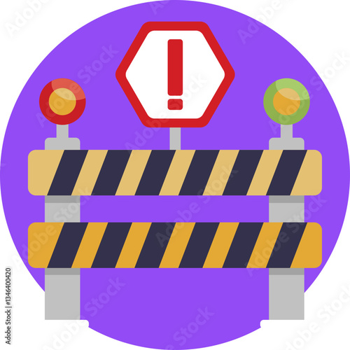 A physical obstacle used to block or limit access in emergency situations.