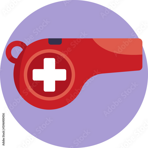 Medical whistle: A whistle used to alert others in emergency medical situations.