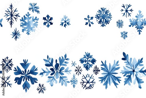 Obraz na płótnie Decorative Blue Snowflake Pattern for Winter Designs w salonie