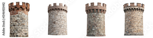 Wallpaper Mural Imposing stone castle towers with battlements and turrets dominate the landscape showcasing the impressive architectural and defensive design of this historic medieval fortress Torontodigital.ca