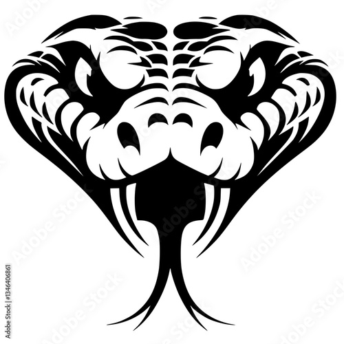 Snake face silhouette