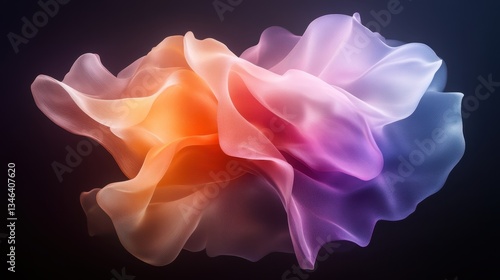 This image showcases a mesmerizing blend of flowing colors, demonstrating the beauty of fluidity, softness, and vibrant abstraction, encapsulating various emotions.