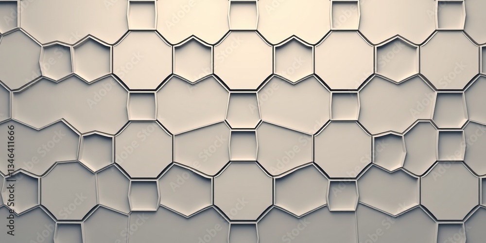 Fototapeta premium Abstract Hexagonal Repeat Design for Creative Layouts