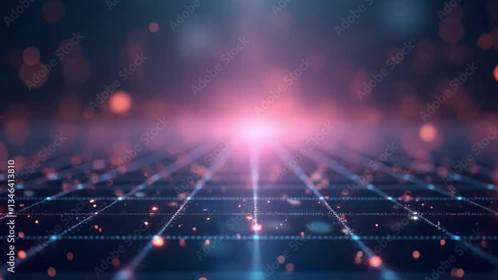 Futuristic grid abstract background with pink light, technology and innovation Futuristic grid abstract background with pink light, technology and innovation