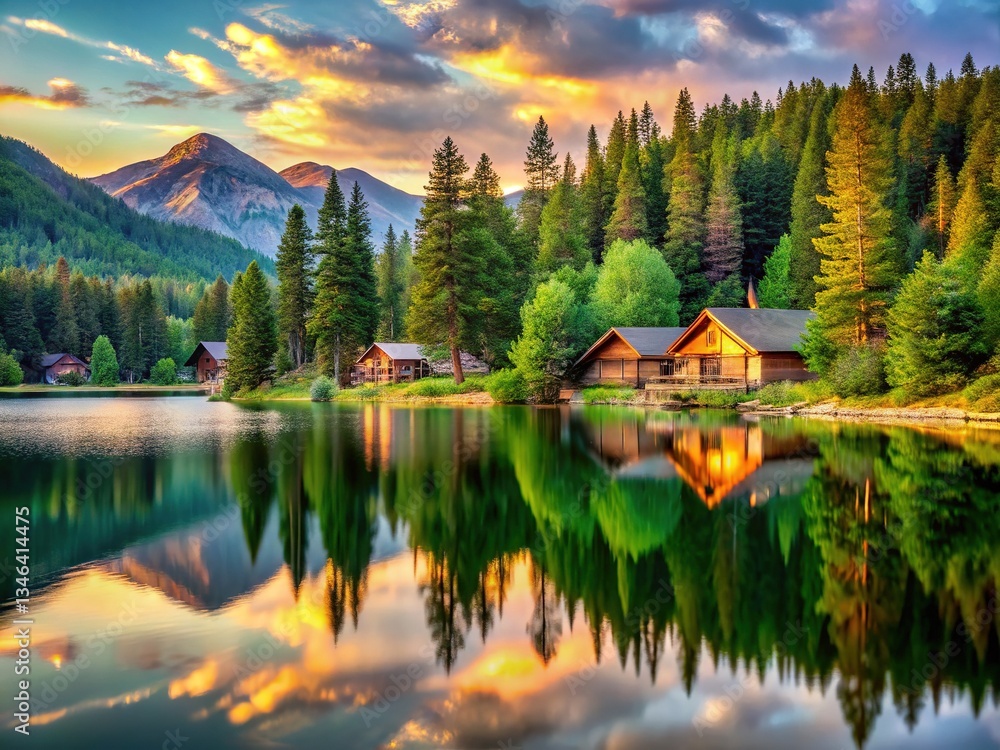 Fototapeta premium Colorado Lakeside Serenity - Stunning Chicago Lakes