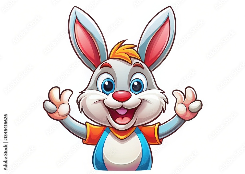 Fototapeta premium Cute Rabbit Mascot Logo Design for Brand Identity