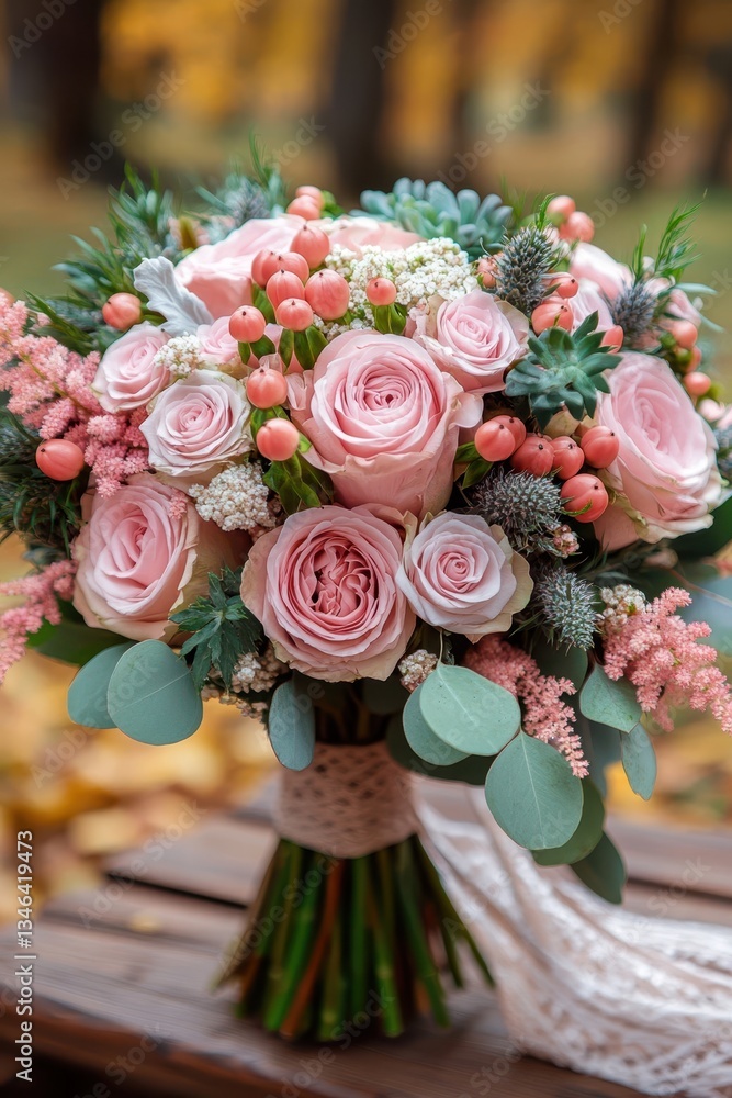 Obraz premium Wedding Bouquet Banner