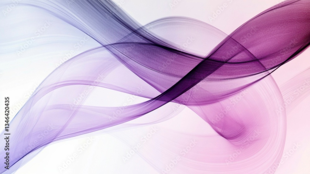 Fototapeta premium Abstract Calligraphy Strokes: Flowing Lines in an Artistic Composition with Soft Gradient Background
