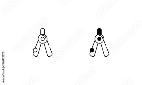 Calipers icons set vector stock illustration