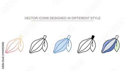 Cocoa icon design with white background stock illustration