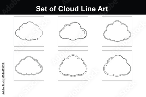 Cloud and Weather Icons Set for Forecast Illustration