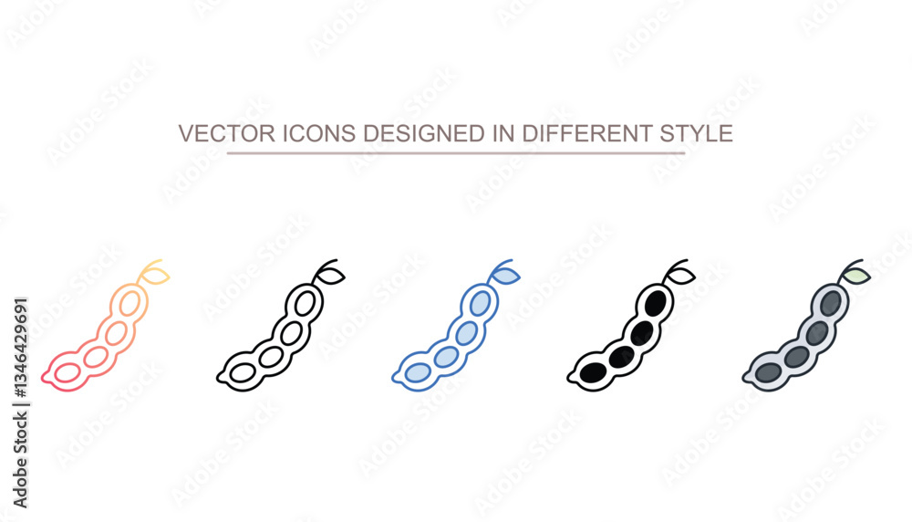 Fototapeta premium Tamarind icon design with white background stock illustration