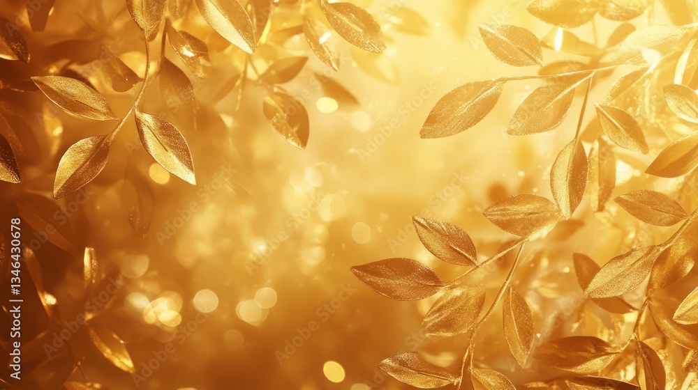 Obraz premium TexturesBackgrounds Warm Bokeh Overview Golden Detail