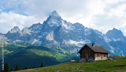 Secluded Mountain Cabin: A Breathtaking Alpine Vista
