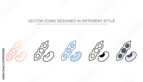 Soybean icon design with white background stock illustration