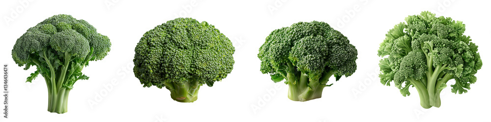 A collection of vibrant nutrient dense broccoli heads in various sizes and shapes showcasing the versatility and health benefits of this popular green vegetable A collection of vibrant nutrient dense broccoli heads in various sizes and shapes showcasing the versatility and health benefits of this popular green vegetable