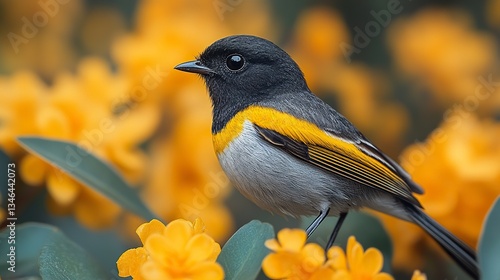 Yellow-shouldered Grassquit --ar 16:9 --stylize 500 --v 6.1 Job ID: 856fc8f2-a0c5-48de-9be2-b0de81336405