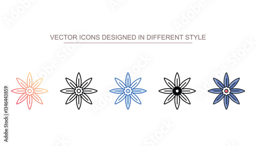 Anise icon design with white background stock illustration
