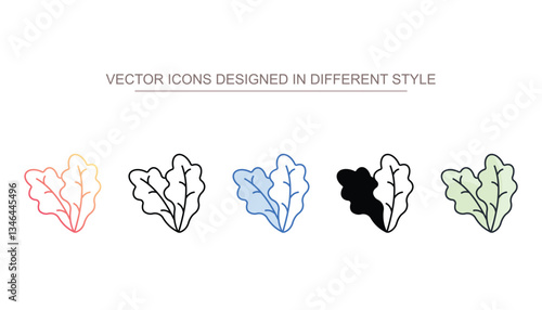 Arugula Leaf icon design with white background stock illustration