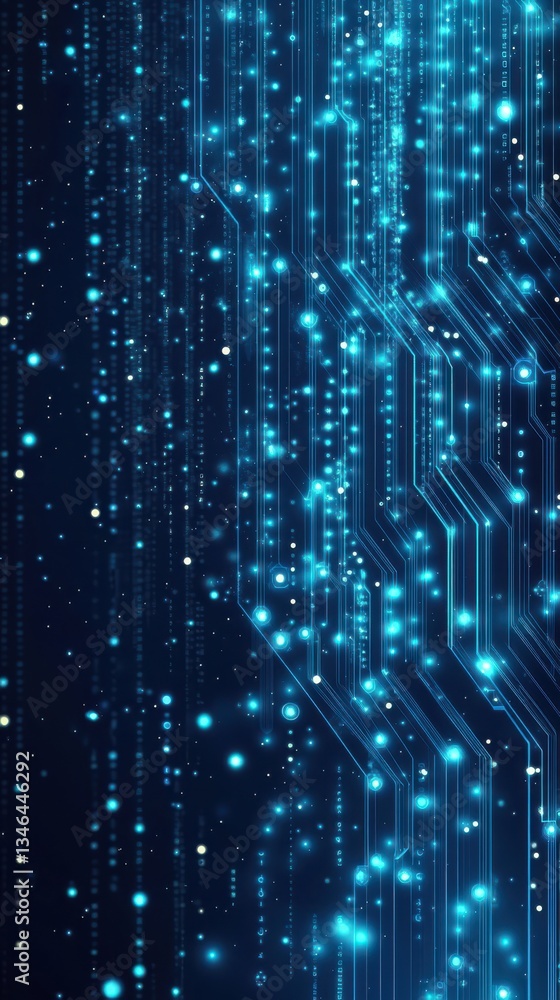 AI Concept Illustration on a Futuristic Background