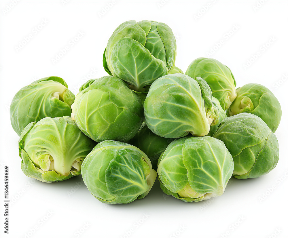 brussels sprouts on white background brussels sprouts on white background