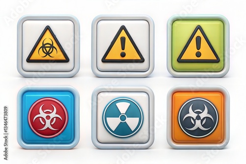 3D Digital Icons Set: Information and Warning Signs Free Download 3D Digital Icons Set: Information and Warning Signs - GFXLoad