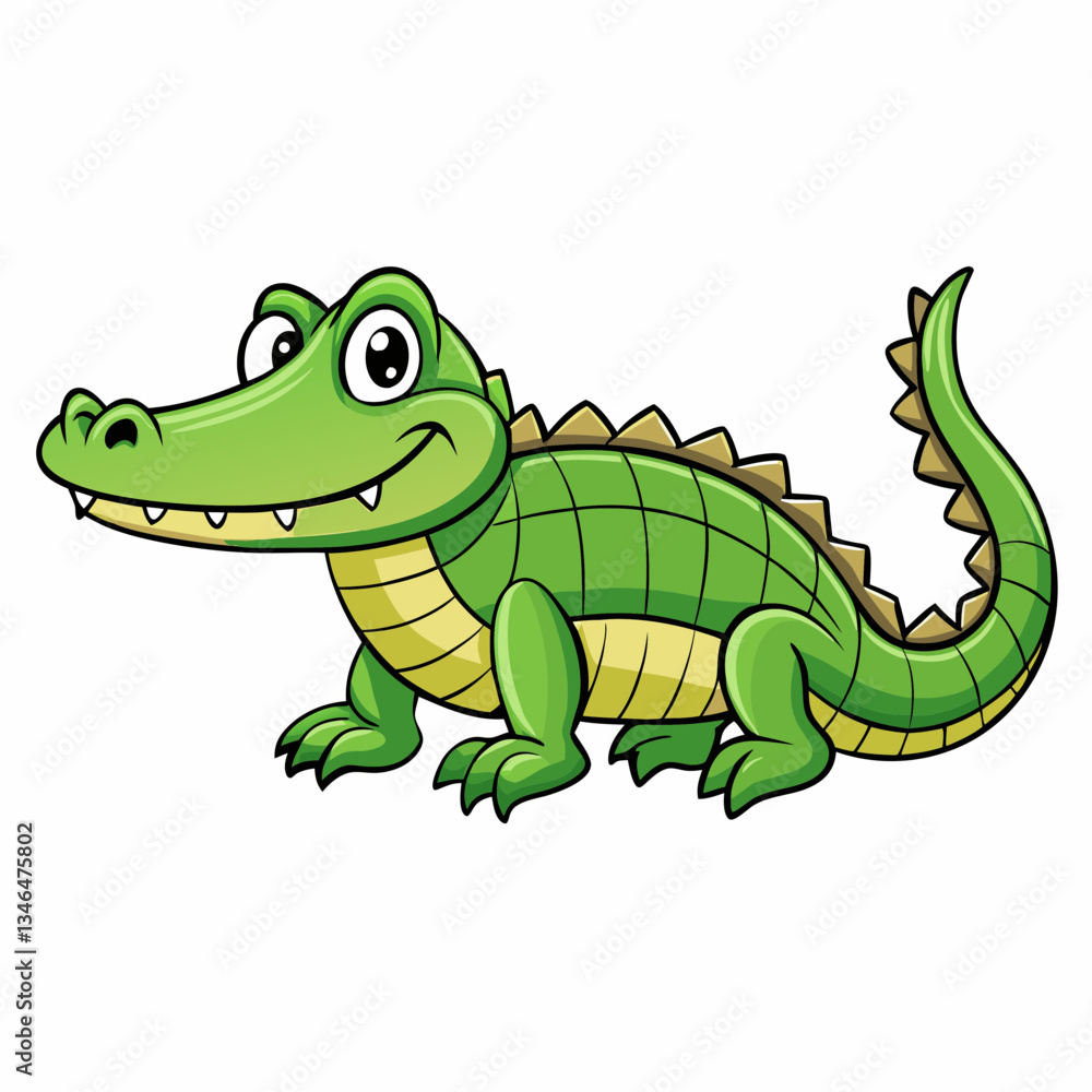Naklejka premium alligator cartoon vector
