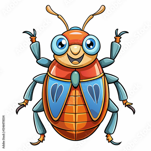 beetle cartoon vector