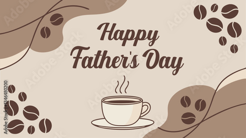Happy Father's Day Vector Banner Illustration Design