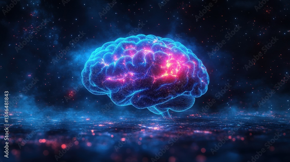 Brain in Space, Abstract Glow Brain in Space, Abstract Glow