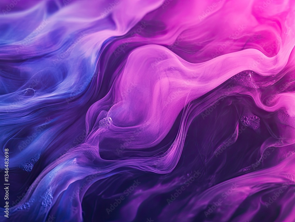 Fototapeta premium Abstract Purple Blue Ink Swirl Texture.