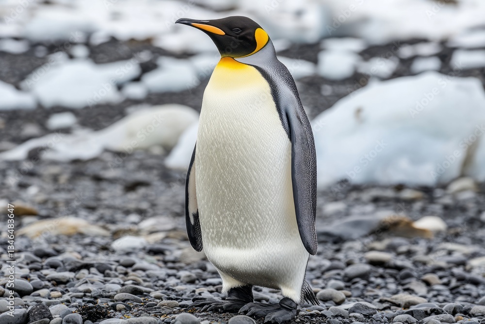 Fototapeta premium A group of lovely Antarctic penguins, with their round, plump bodies