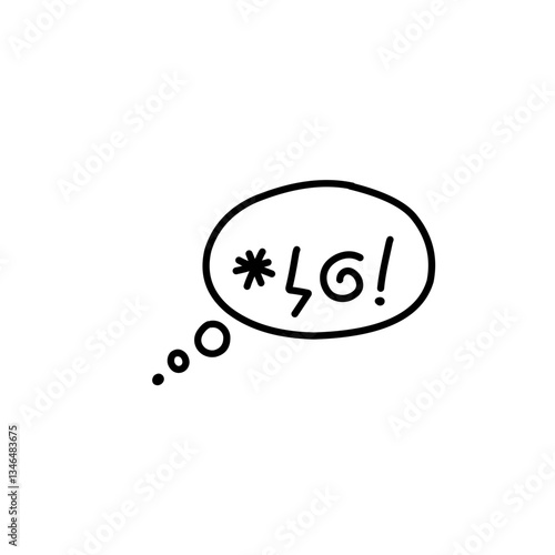 Swear word speech bubble