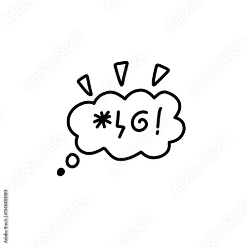 Swear word speech bubble