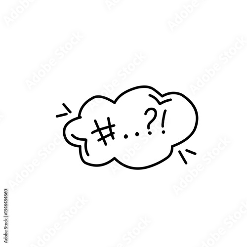 Swear word speech bubble