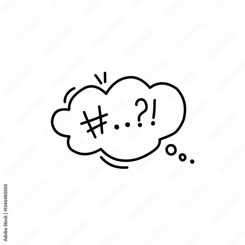 Swear word speech bubble Swear word speech bubble