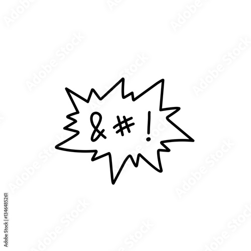 Swear word speech bubble