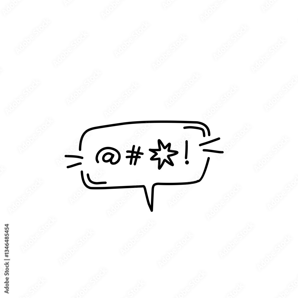 Fototapeta premium Swear word speech bubble