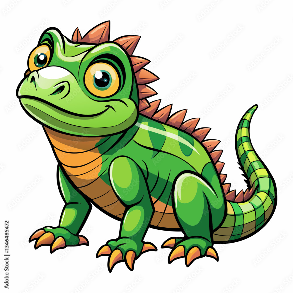 iguana cartoon vector iguana cartoon vector