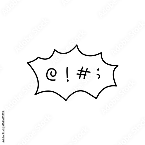 Swear word speech bubble