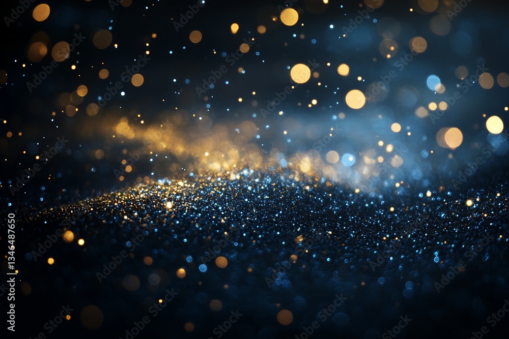Blue and Gold Glitter with Bokeh Lights Blue and Gold Glitter with Bokeh Lights