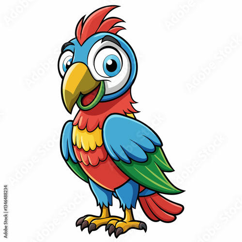 parrot on white background