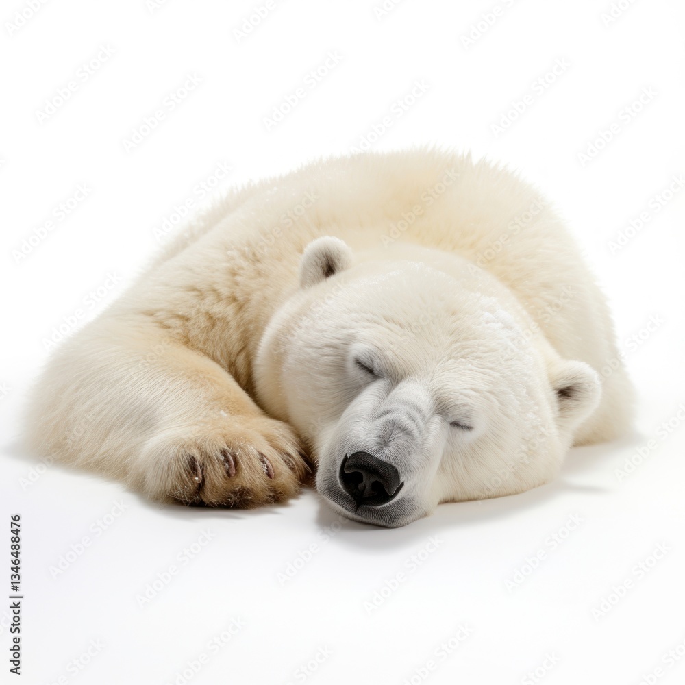 Mama polar bear wildlife sleeping animal. Mama polar bear wildlife sleeping animal.
