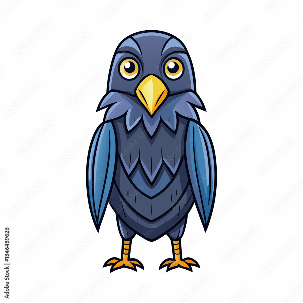 Obraz premium illustration of a cartoon raven 